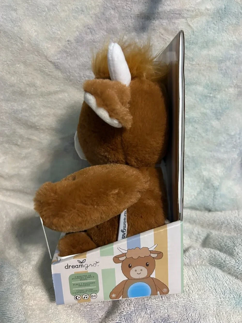 DreamGro Light & Lullaby Soother Brown Bull NWT